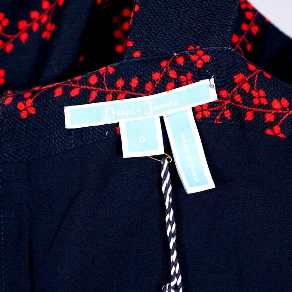 Draper James Women's SZ 0 Clover Vines Silk Blend Dress Floral Cottage Romantic - Picture 6 of 6